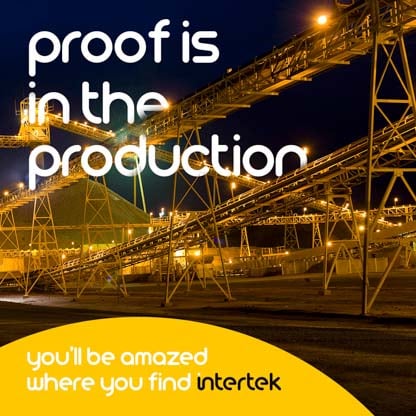 Mineral transporting lines seen at night